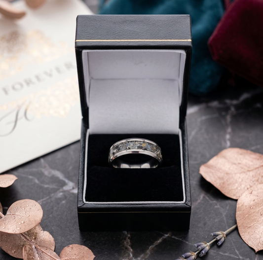 Silver wide channel Ring