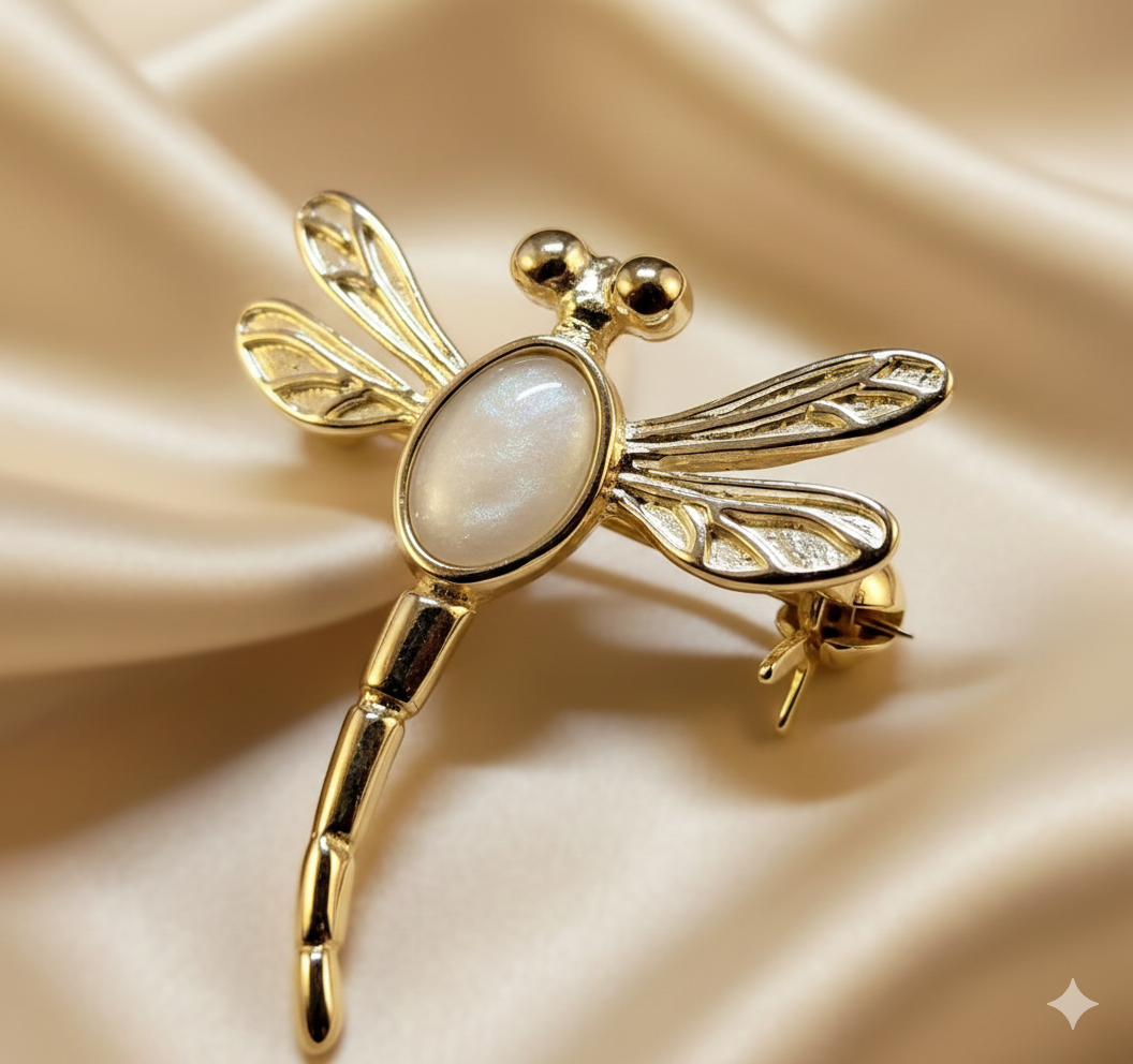 Silver Dragonfly Brooch