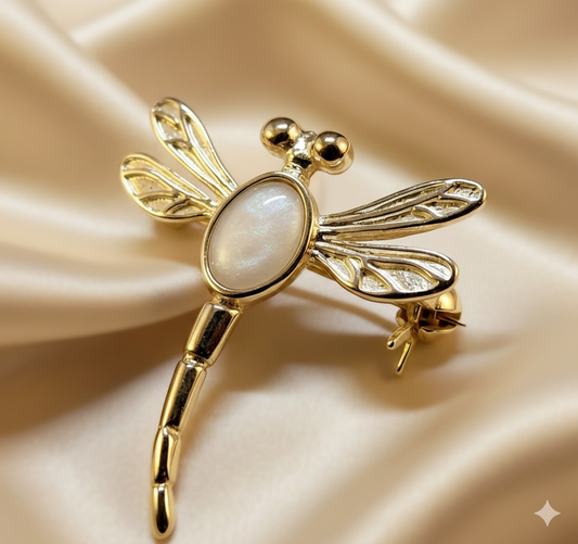 Silver Dragonfly Brooch