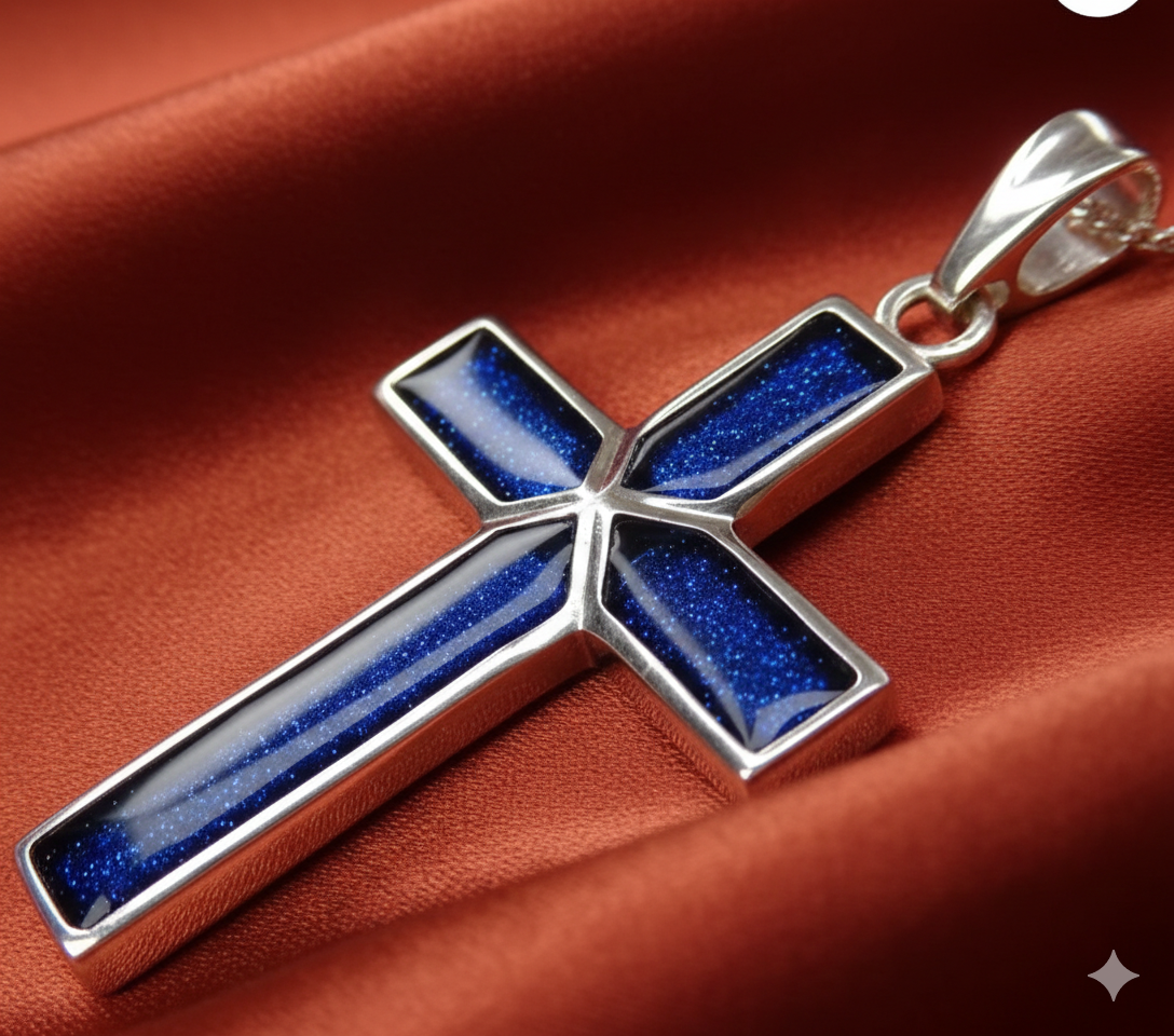 Gentlemen’s Solid Sterling Silver Cross Pendant