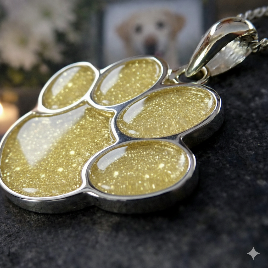 Sterling Silver Paw Print Pendant