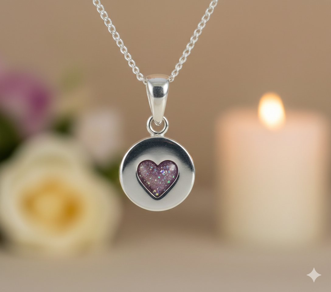 Solid Silver Petite Heart Pendant