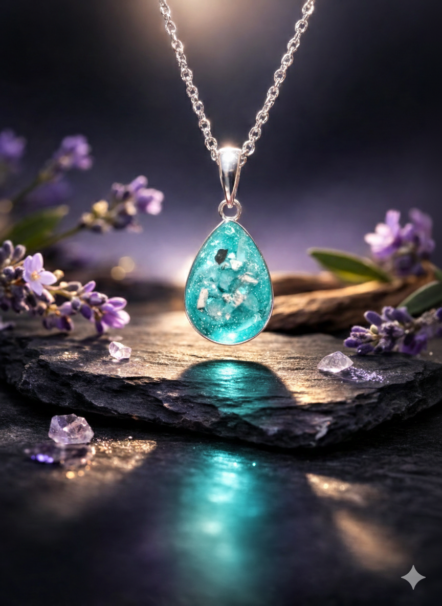 Small Silver Teardrop Pendant