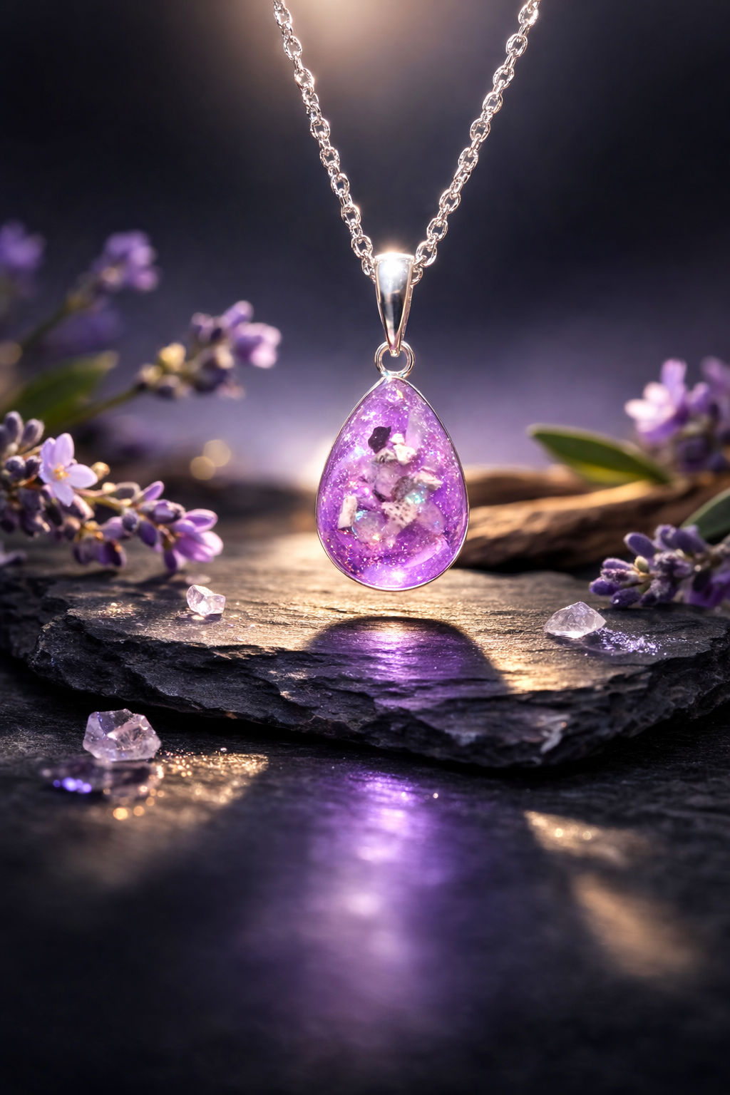 Small Silver Teardrop Pendant