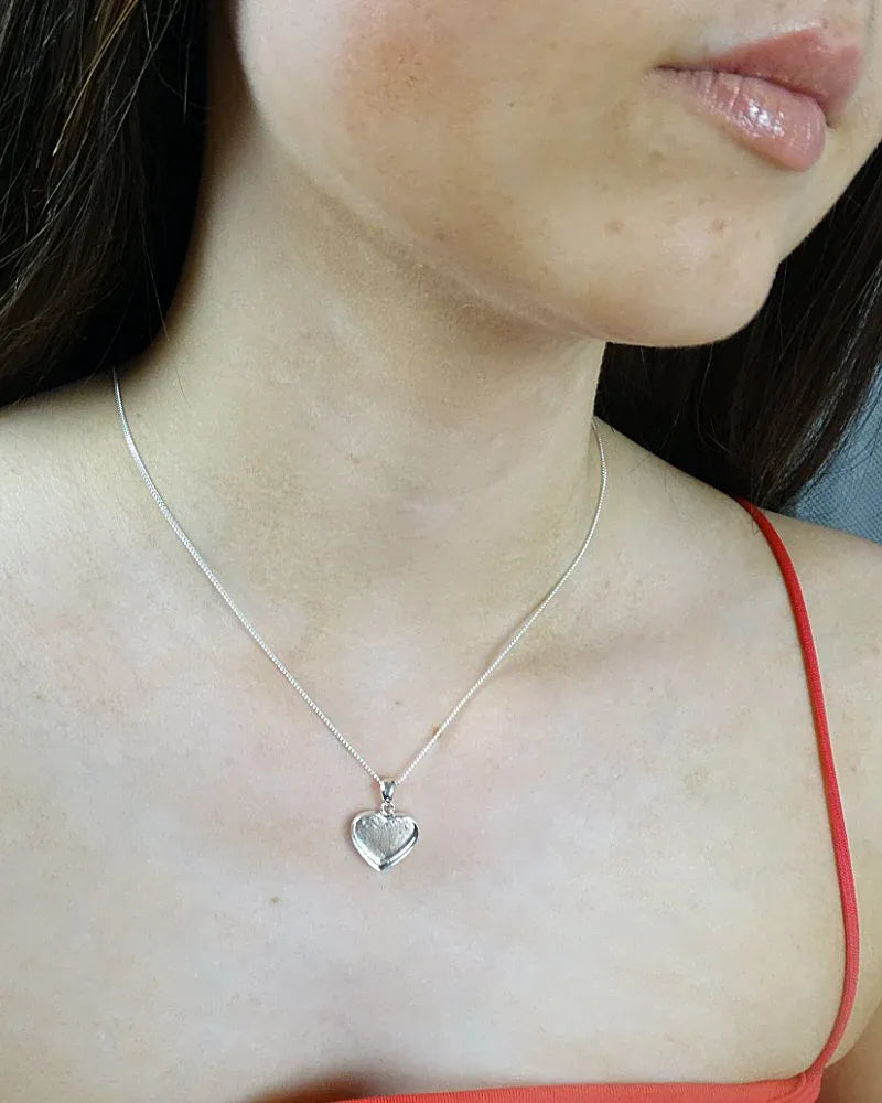 Solid silver heart Pendant