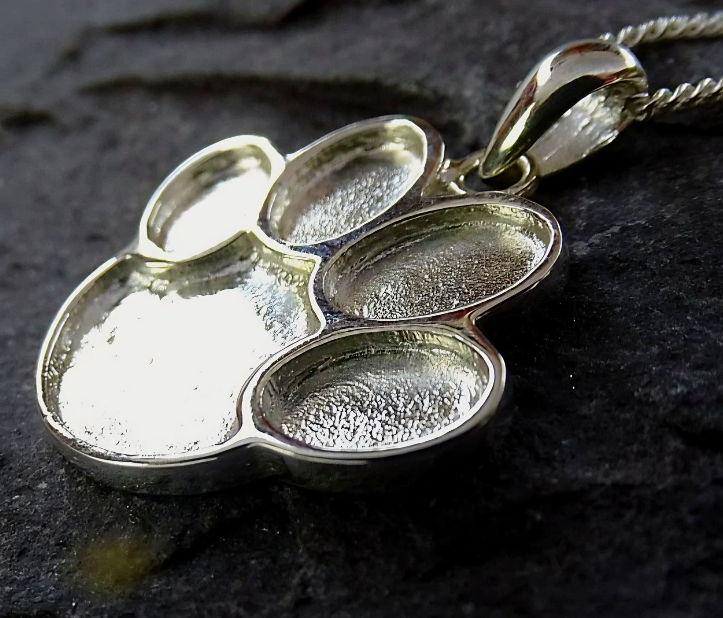 Sterling Silver Paw Print Pendant