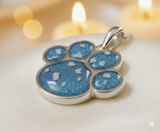 Sterling Silver Paw Print Pendant