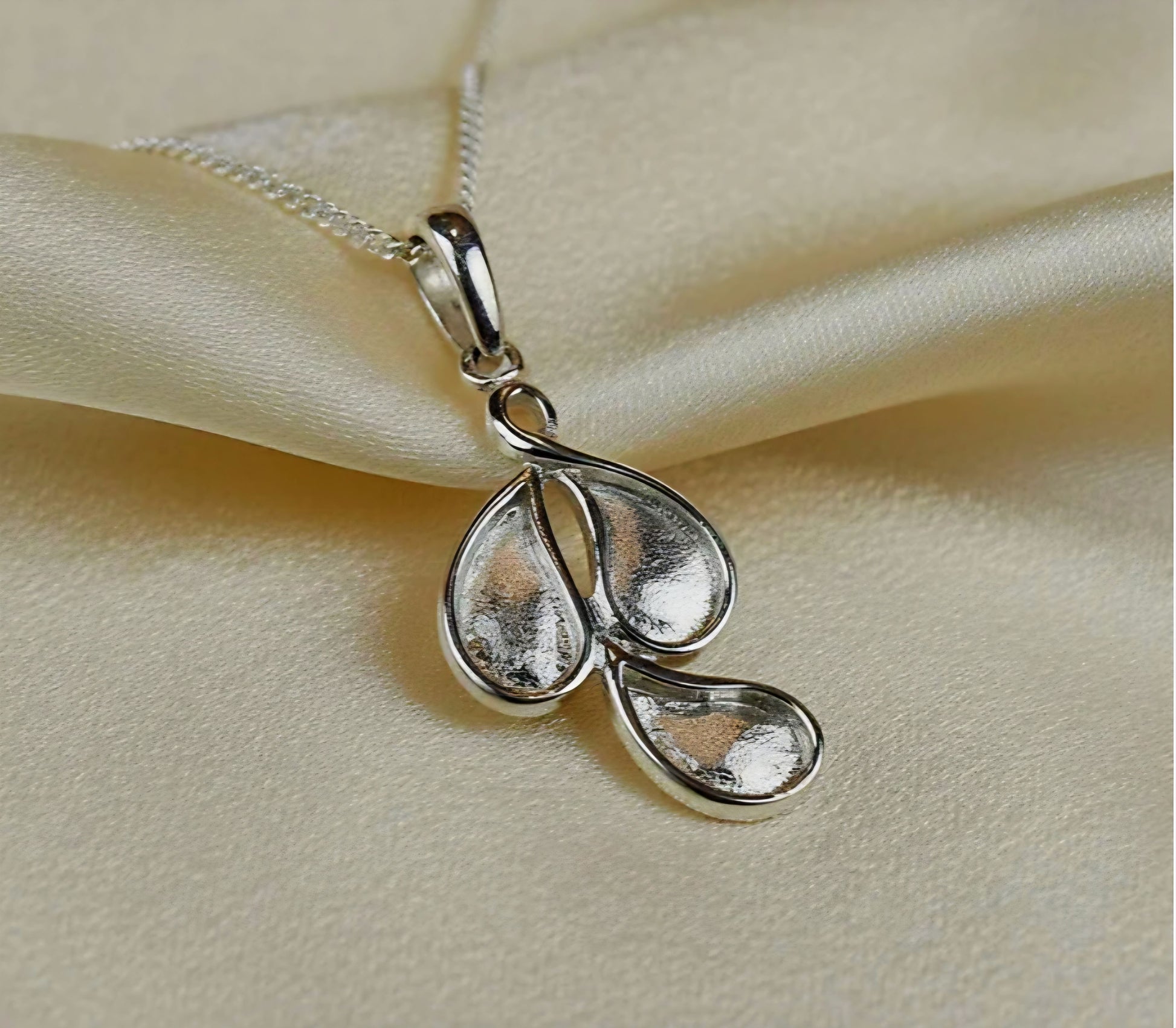 Sterling Silver Triple Teardrop Pendant