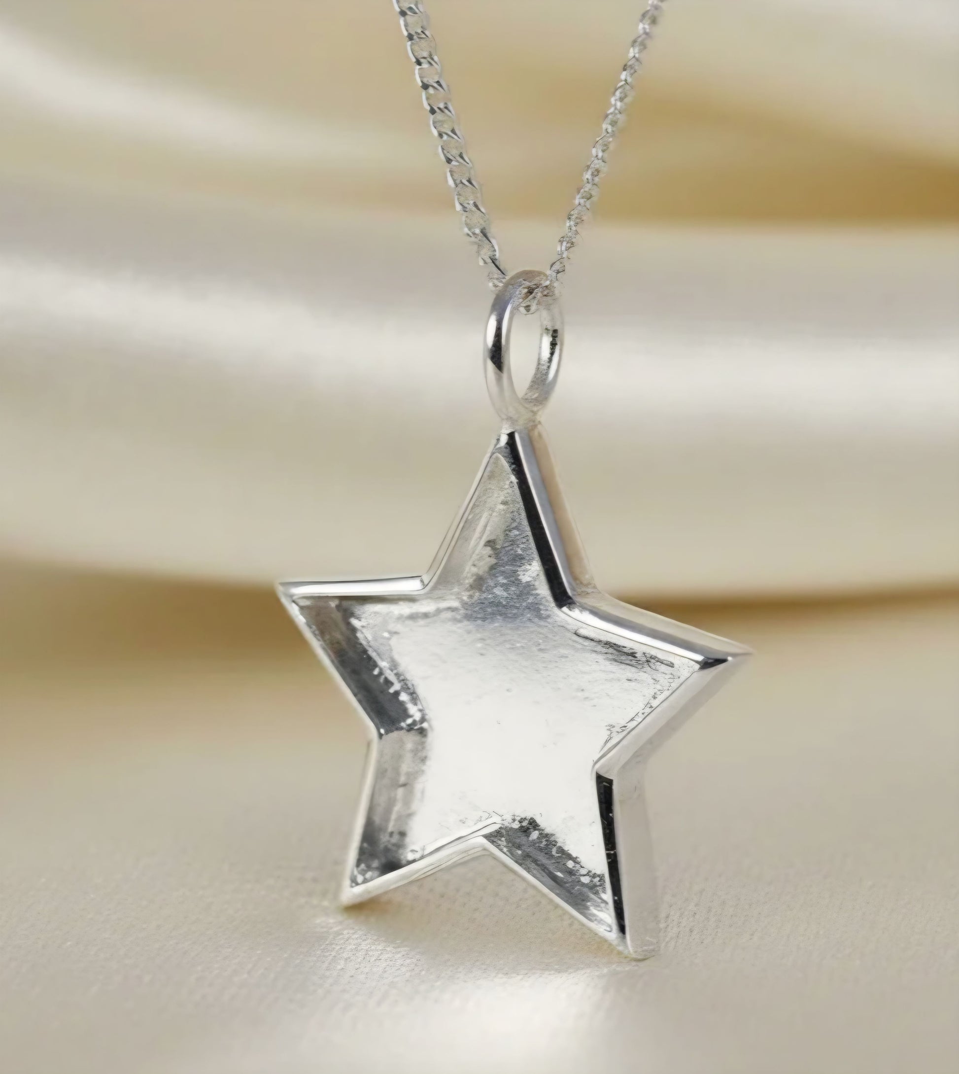 Silver Star Memorial Pendant