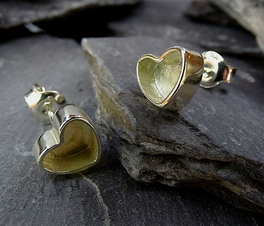 Sterling Silver Heart Stud Earrings