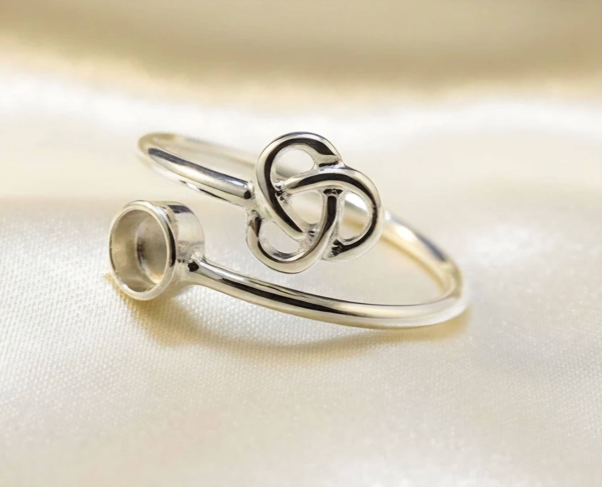 Sterling Silver adjustable Knot Ring