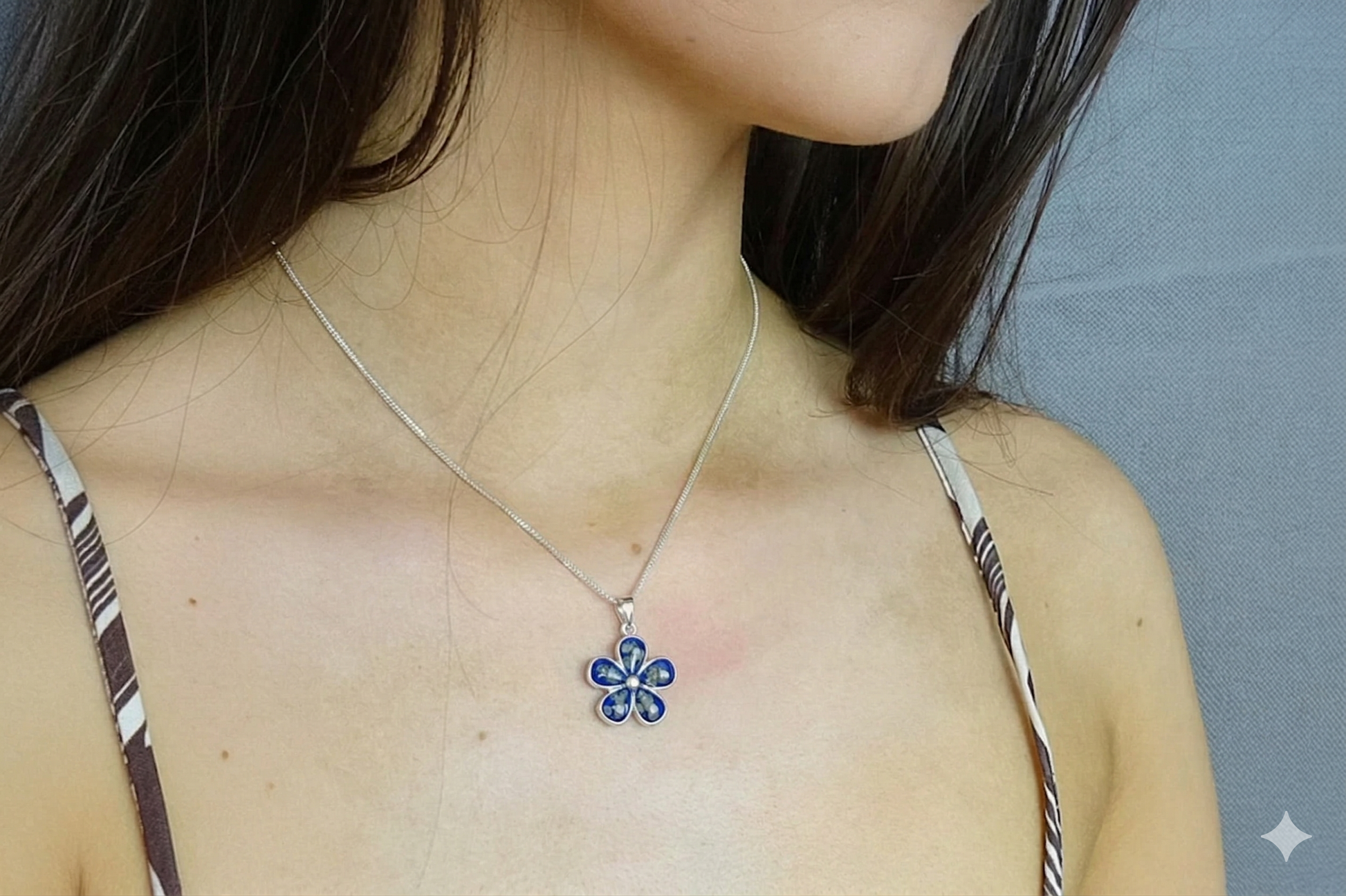 Sterling Silver Forget-Me-Not Pendant