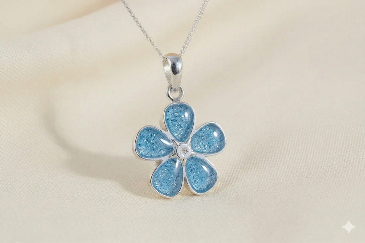 Sterling Silver Forget-Me-Not Pendant