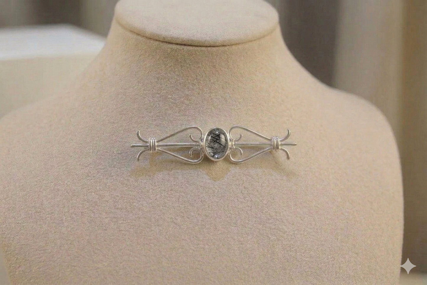 Sterling Silver Bar Brooch