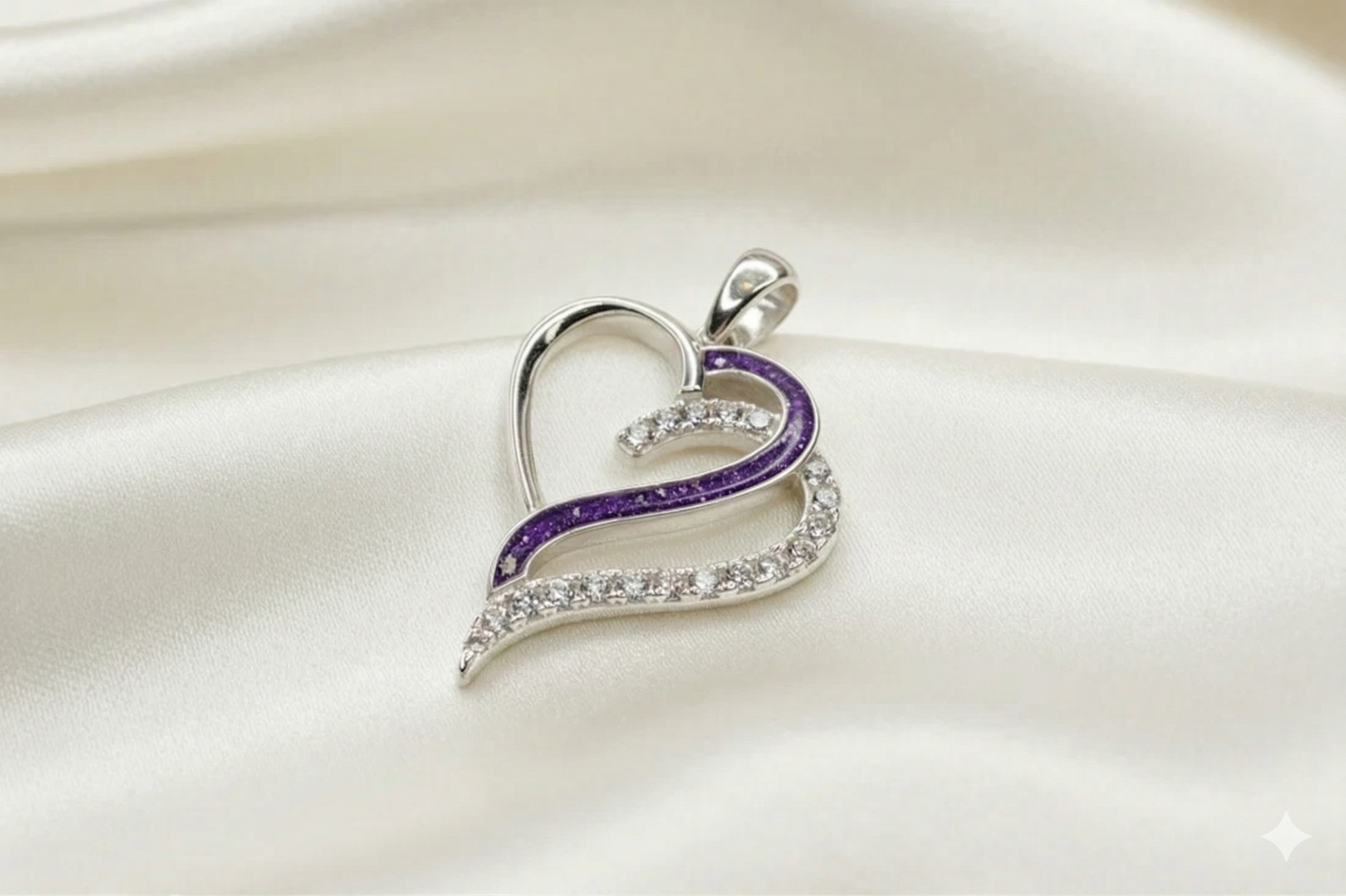 Silver Double Heart Pendant