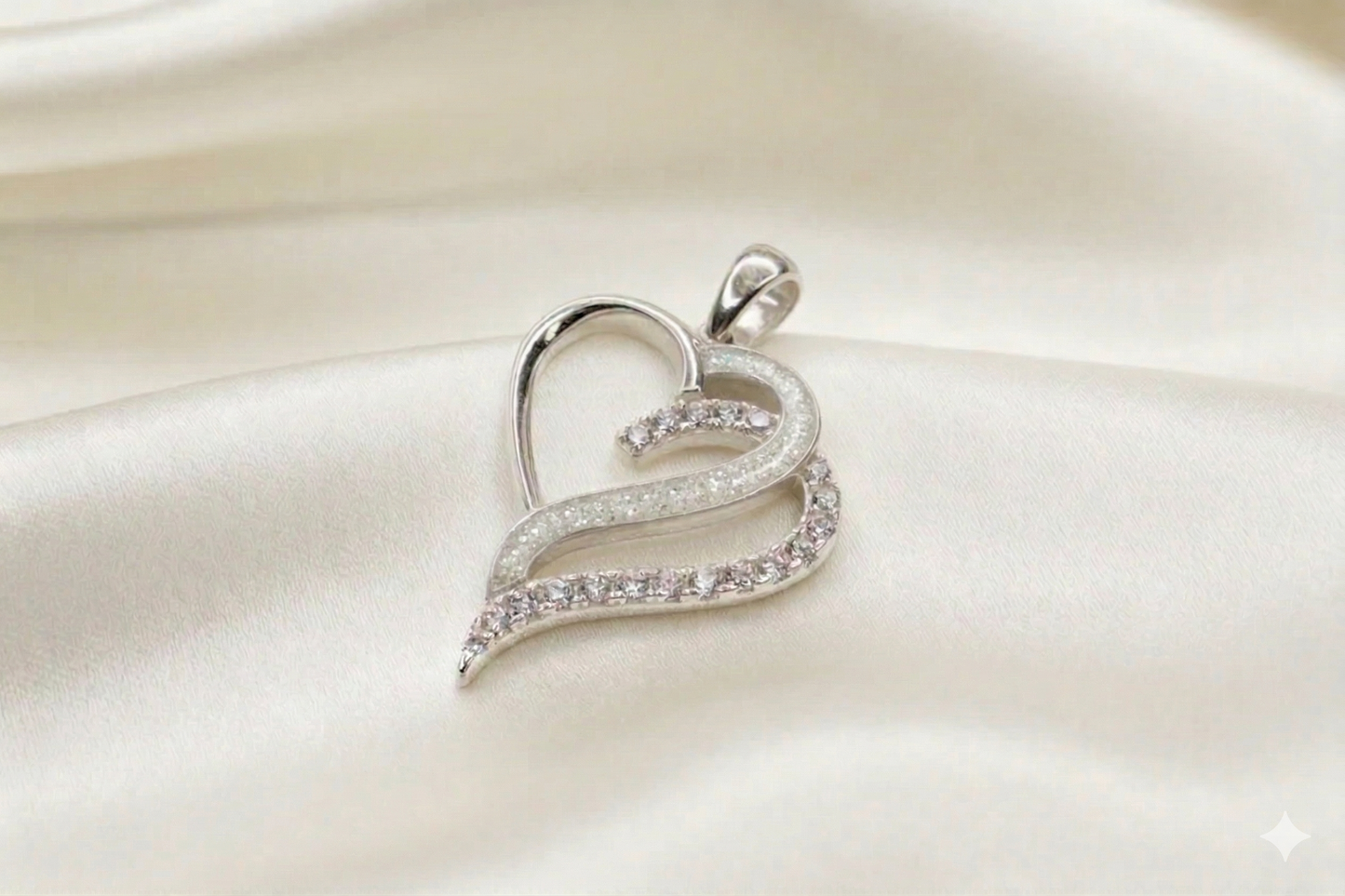 Silver Double Heart Pendant