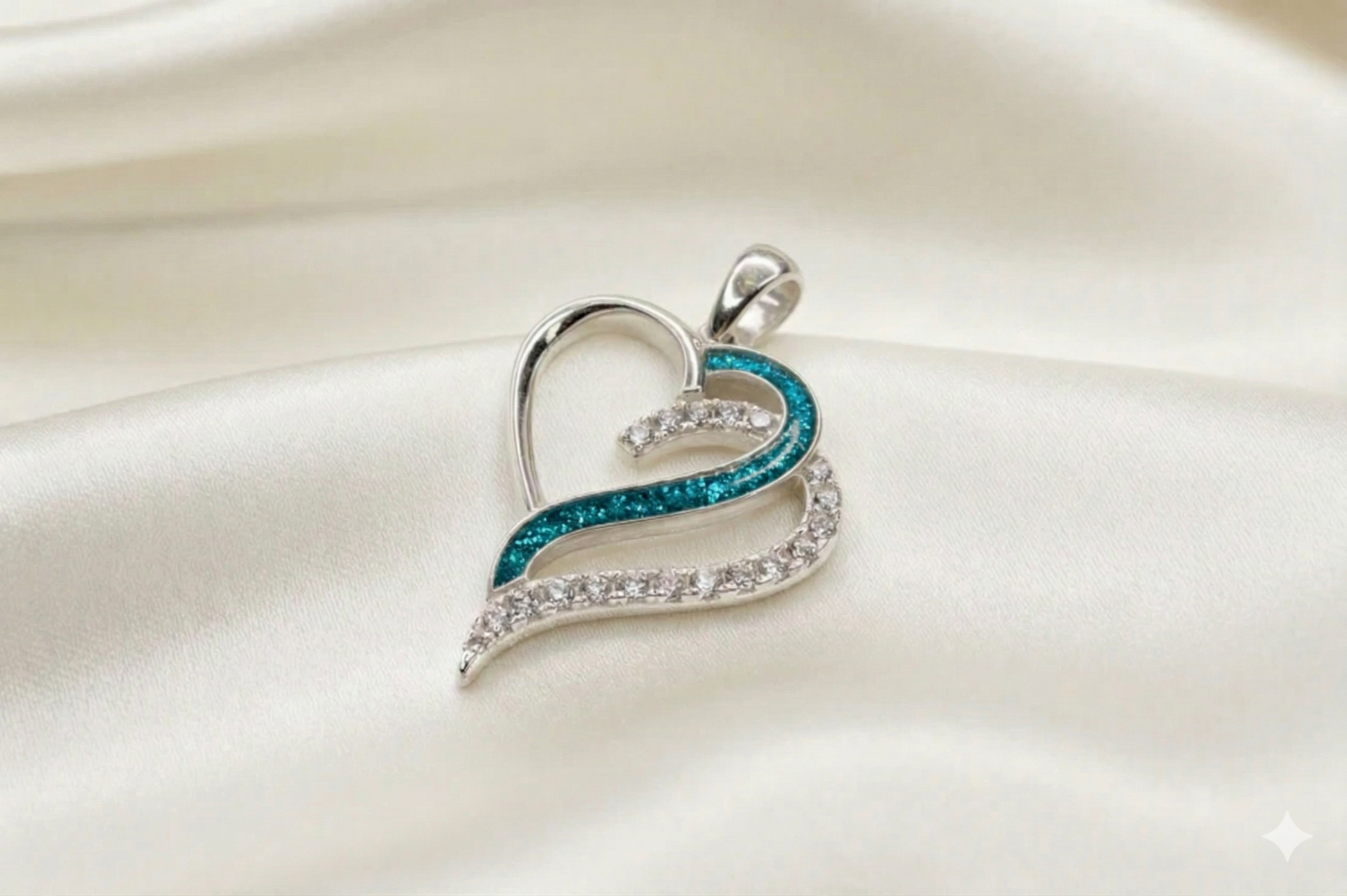 Silver Double Heart Pendant