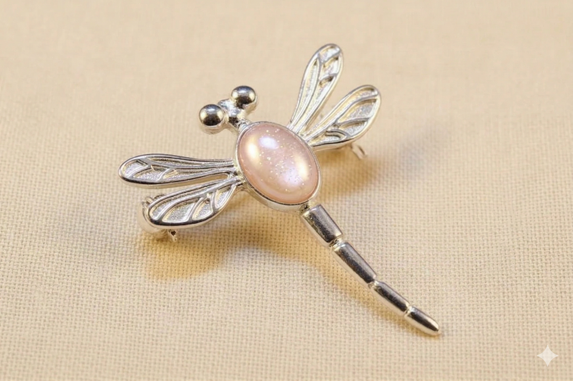Silver Dragonfly Brooch