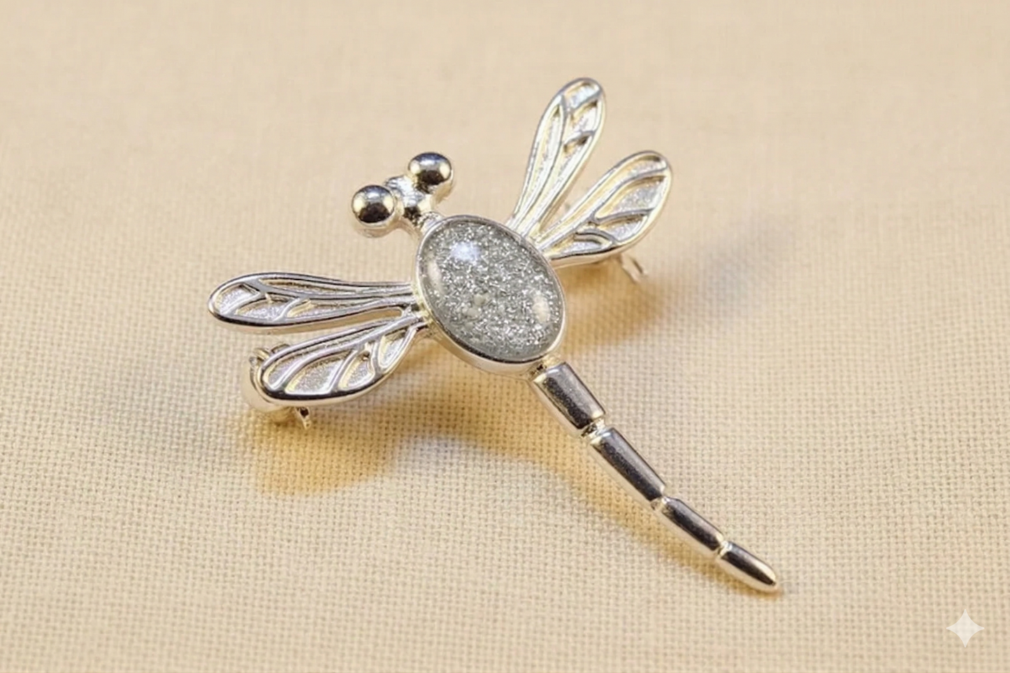 Silver Dragonfly Brooch