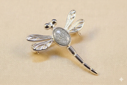 Silver Dragonfly Brooch