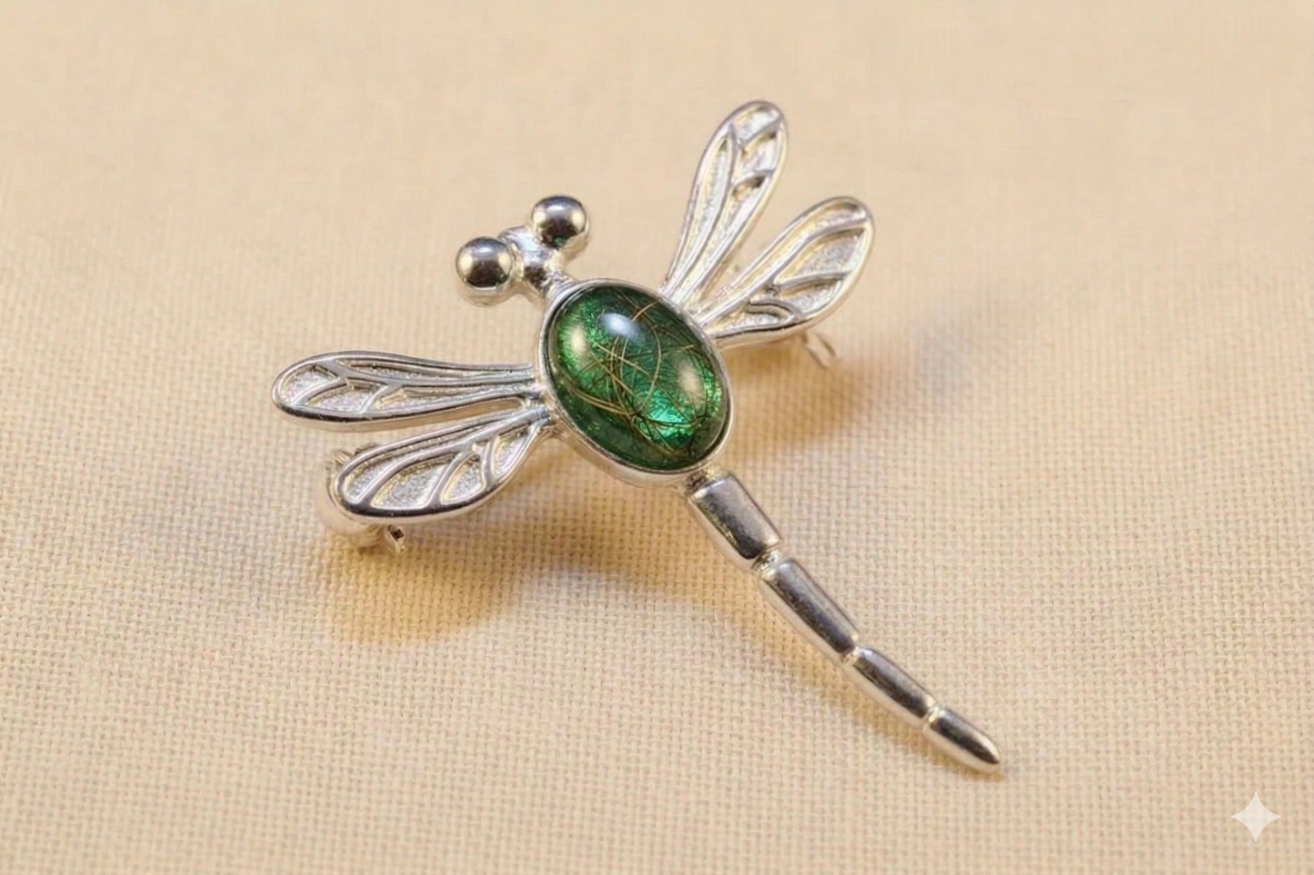 Silver Dragonfly Brooch