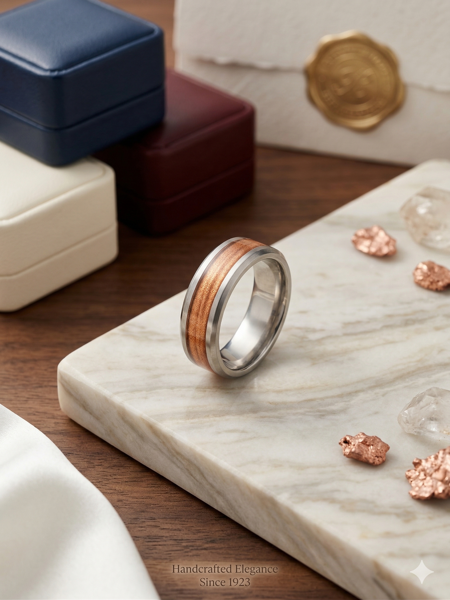 Silver wide channel Ring