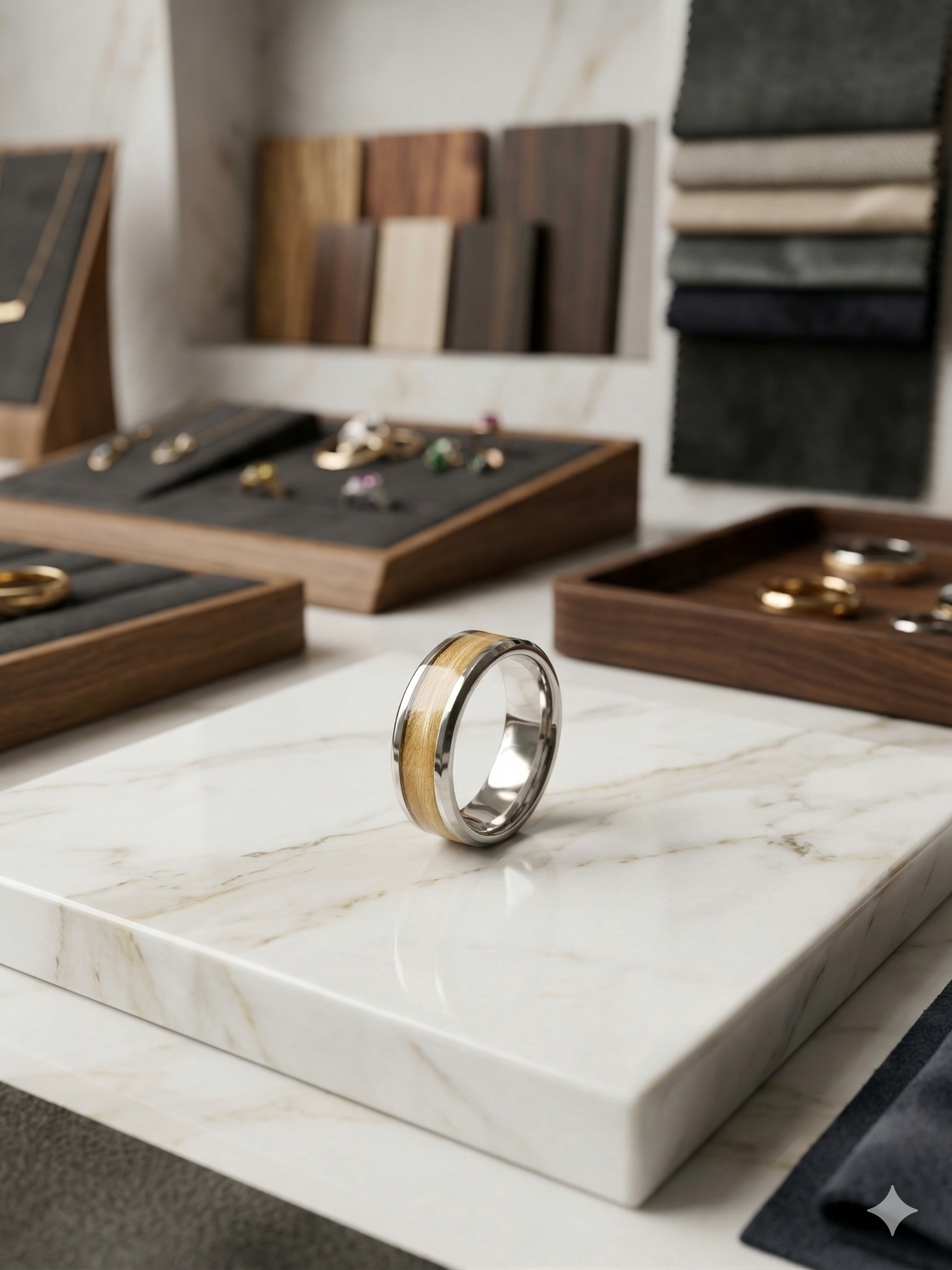 Silver wide channel Ring