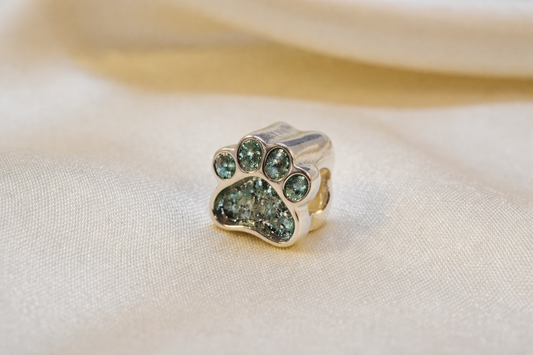 Silver paw charm