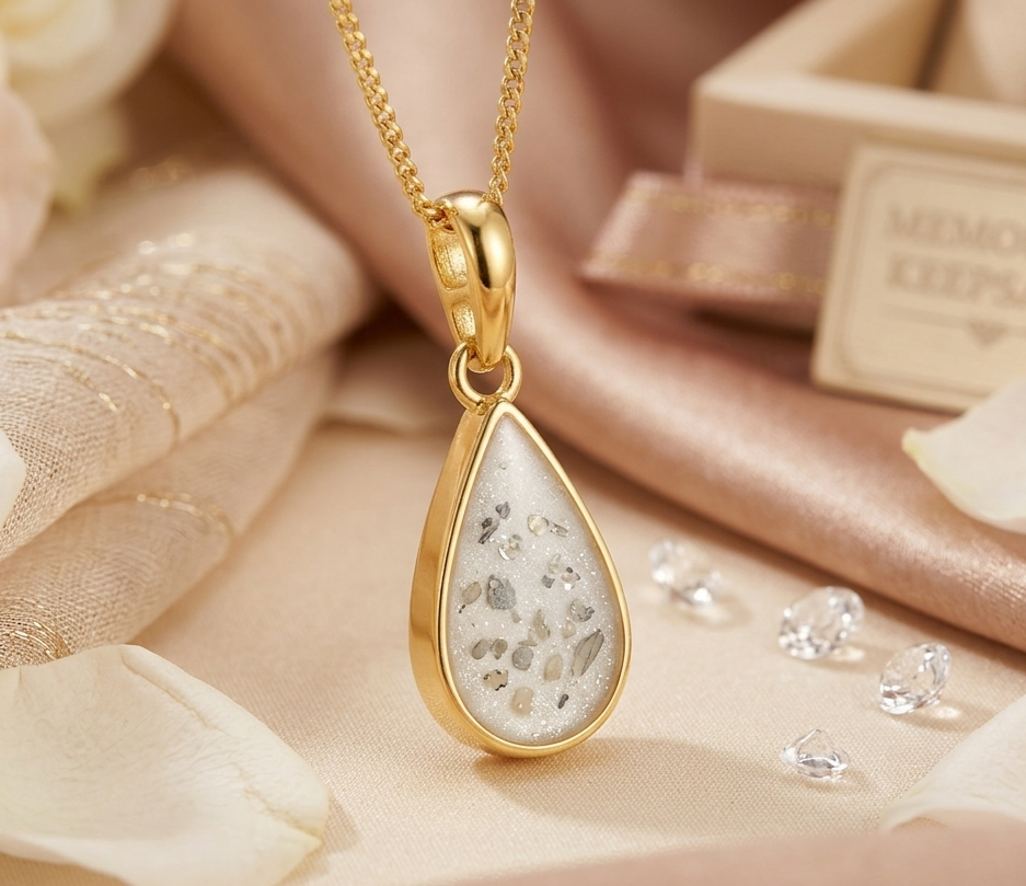 Solid 9ct Gold Pear Pendant