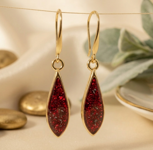 9ct Gold Pear Drop Earrings