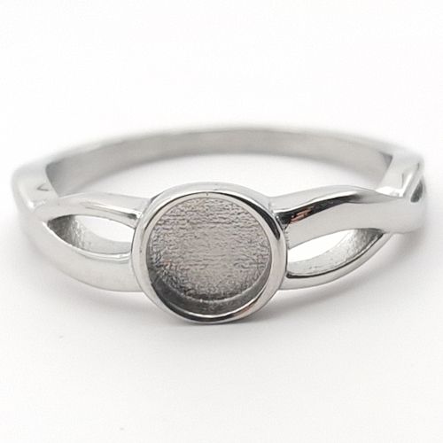 Stainless Steel cross band Ring