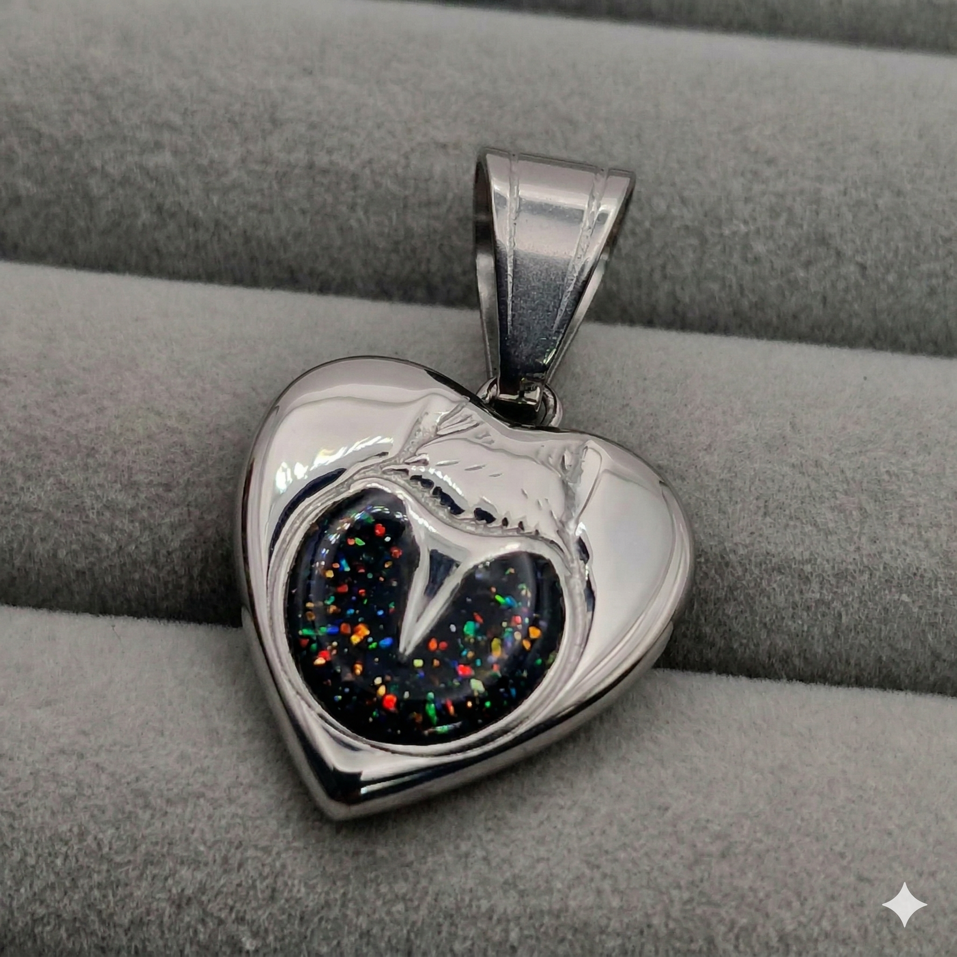 Stainless Steel Hoof Heart Necklace