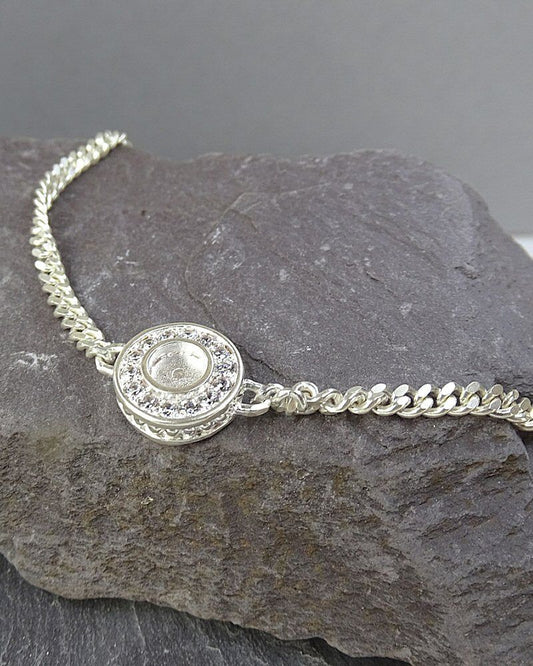 Silver Bracelet with a CZ surround