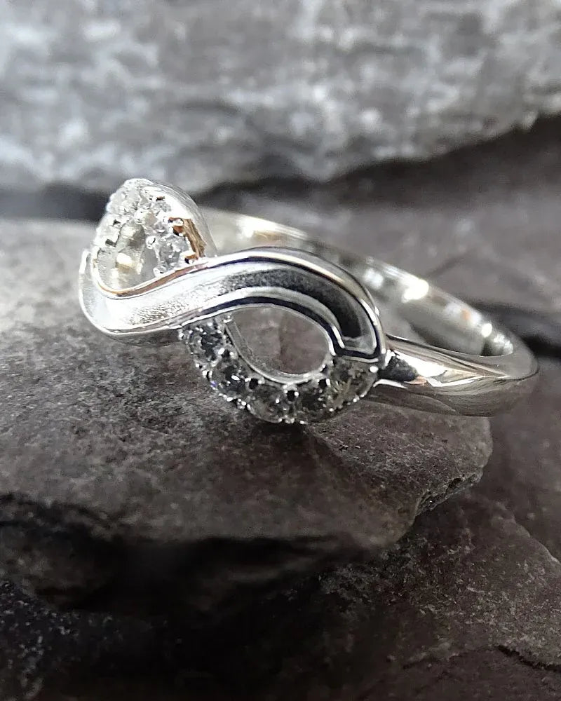 Silver CZ infinity ring