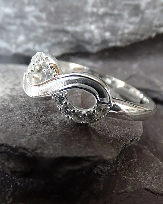 Silver CZ infinity ring