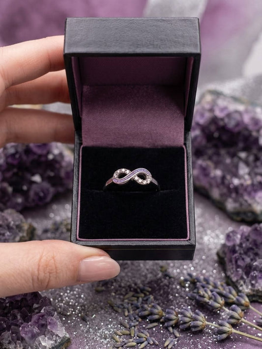 Silver CZ infinity ring
