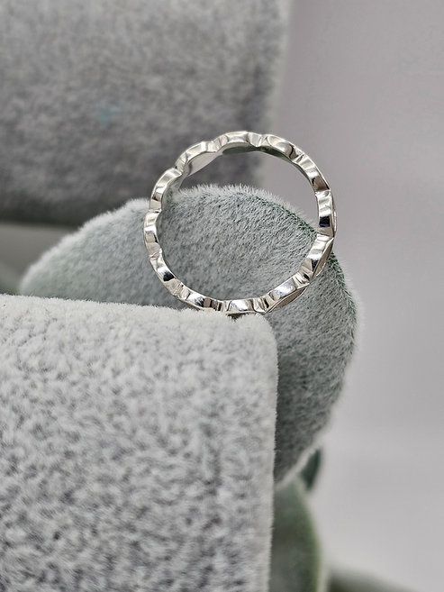 FULL ALMOND EYE 925 SILVER BAND RING
