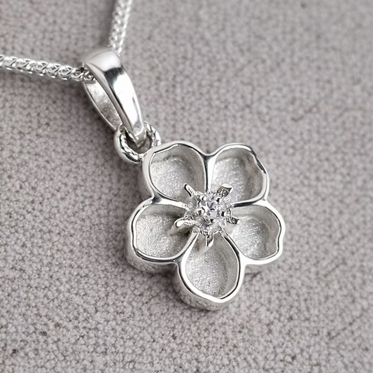 Silver Forget-Me-Not Pendant