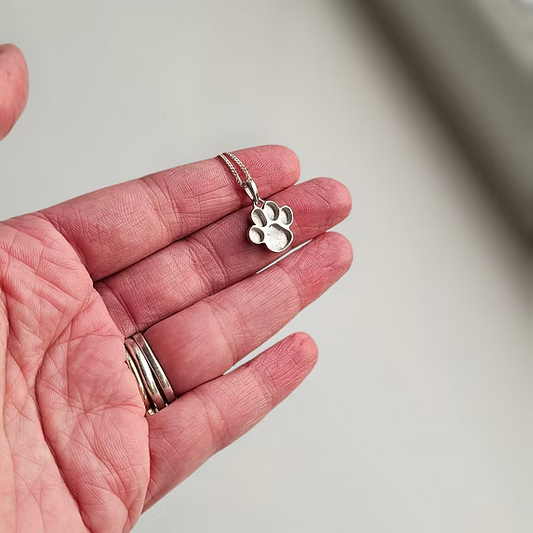 Silver Paw Print Pendant