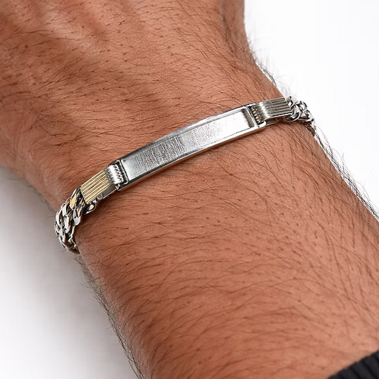 Gents Chunky Silver Curb Chain Bracelet