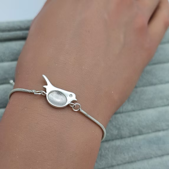 Robin Adjustable 925 Silver Snake Chain Slider Bracelet