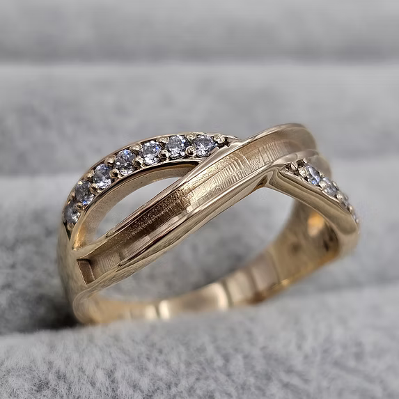 Infinity wave CZ 925 ring