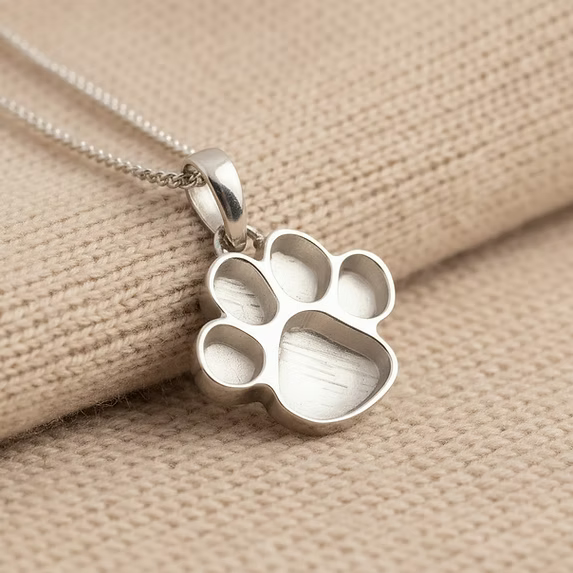 Silver Paw Print Pendant