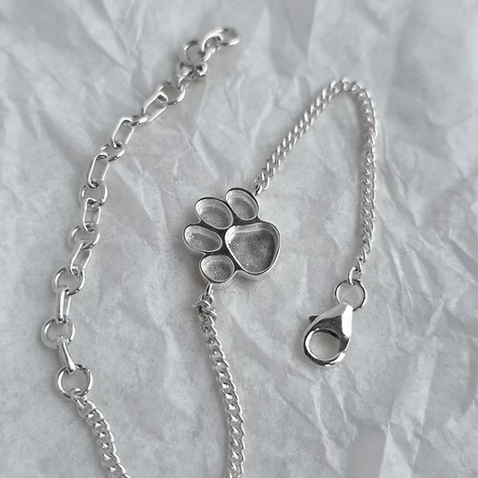 Paw Print Adjustable silver Bracelet