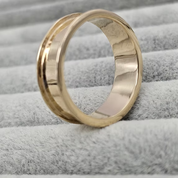9ct Gold 6mm Full Channel Band Ring