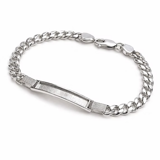 Gents Chunky Silver Curb Chain Bracelet
