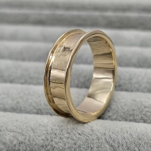 9ct Gold 6mm Full Channel Band Ring