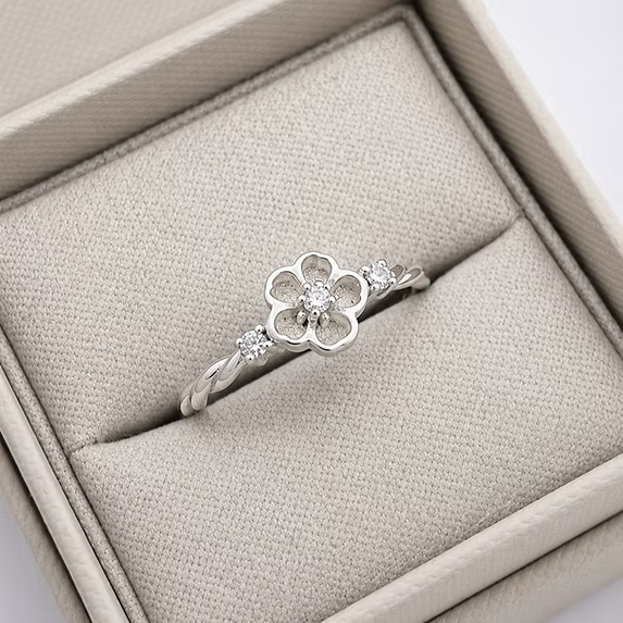 Forget-Me-Not CZ Ring
