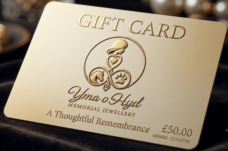 Yma O Hyd Memorial Jewellery Gift Card