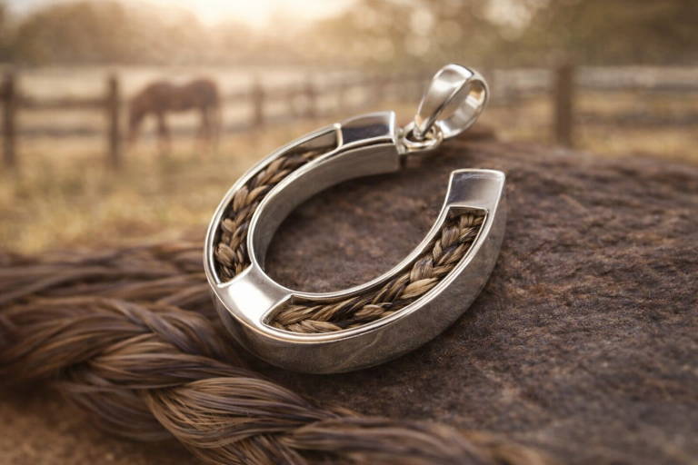 Horse braid pendant